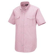 半袖オックスボタンダウンシャツ（両ポケットフラップ付き）（男女兼用）