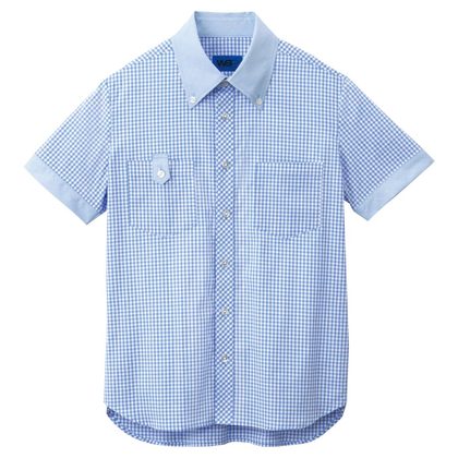 大柄ギンガムチェック半袖シャツ（ユニセックス）セロリー63404の通販 