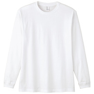 5.6オンスハイグレードコットンロングスリーブTシャツ（ホワイト）