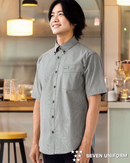 メンズボタンダウンシャツ／半袖WH7607