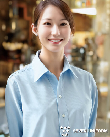 七分袖スキッパーカラーシャツCH4492