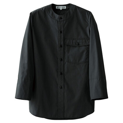 八分袖ノーカラーシャツ（袖口アンダーカバー付）セブンユニフォーム