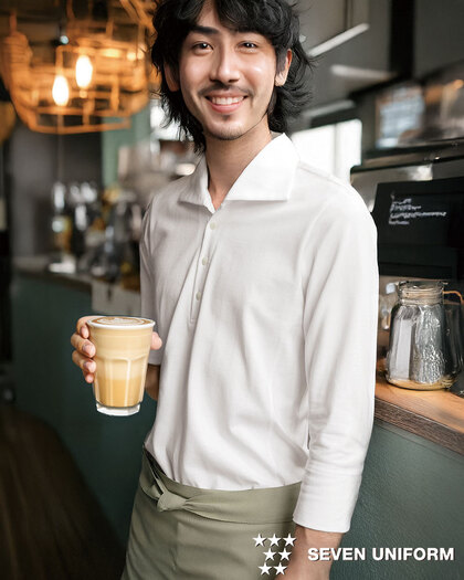 ニットシャツ／七分袖CU2696