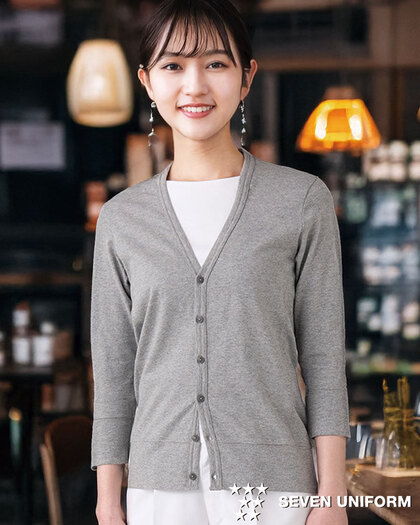 ニットカーディガン／七分袖CI4316