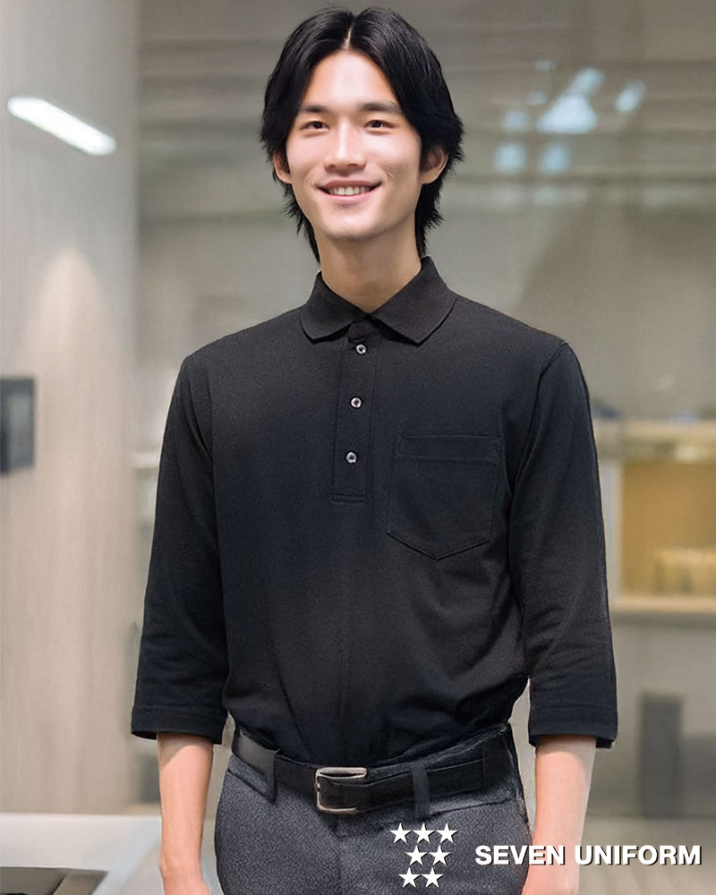 七分袖ポロシャツセブンユニフォームCU2699の通販｜飲食店ユニフォーム