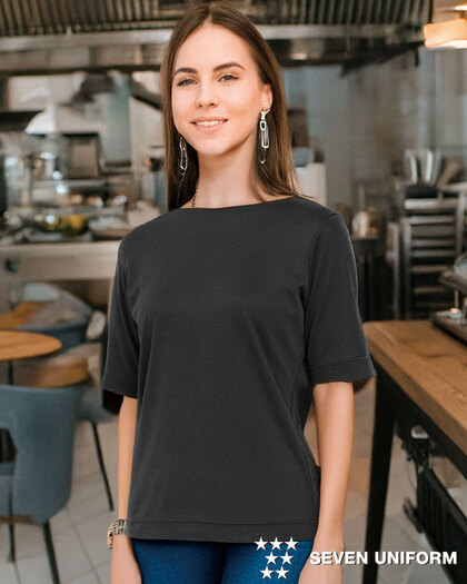 レディスニットシャツ／半袖CU2357