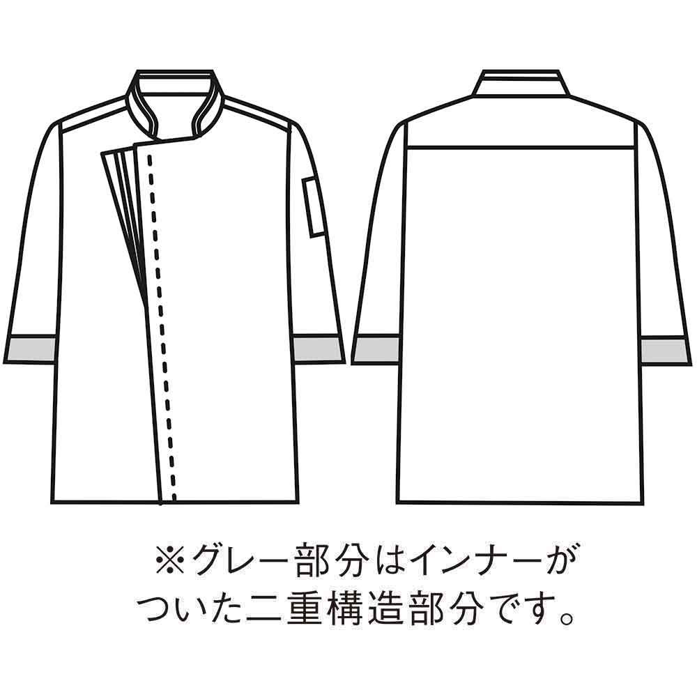 コックコート（七分袖・袖口ネット）住商モンブラン6-1141の通販
