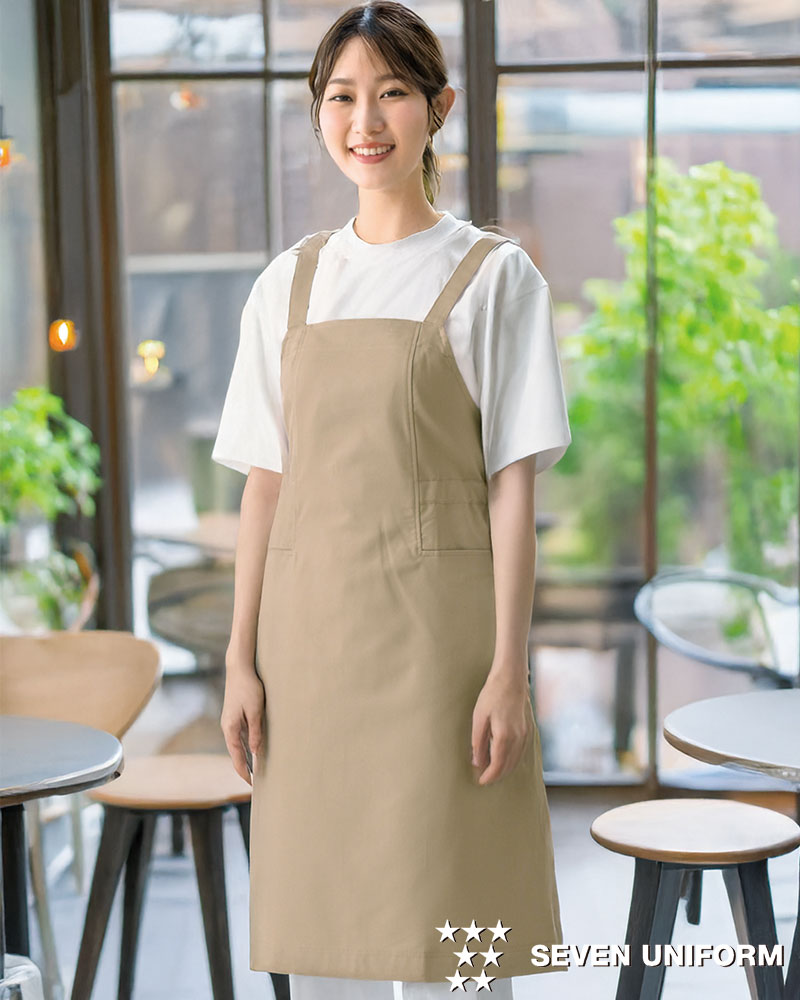 レディスエプロンドレスセブンユニフォームCS2322の通販｜飲食店
