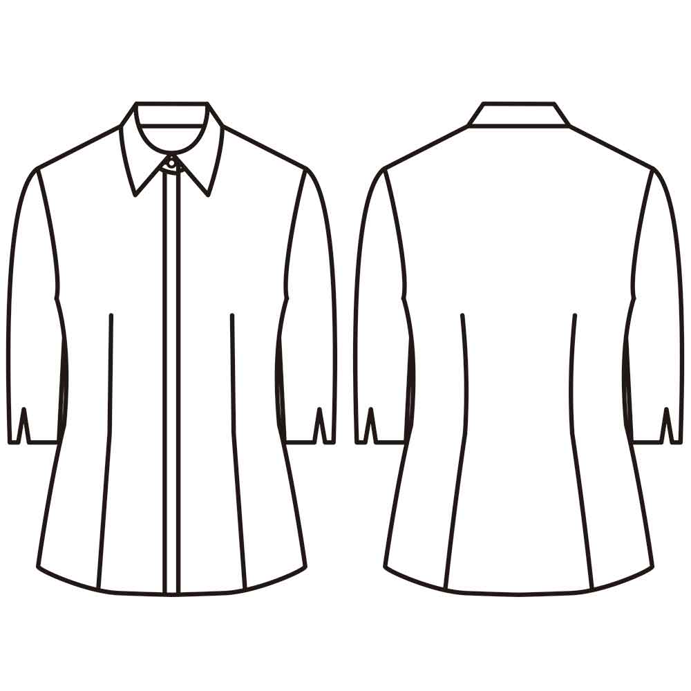 シャツ 七分袖 レディス 住商モンブランmc7237の通販 飲食店ユニフォームの食べコレ