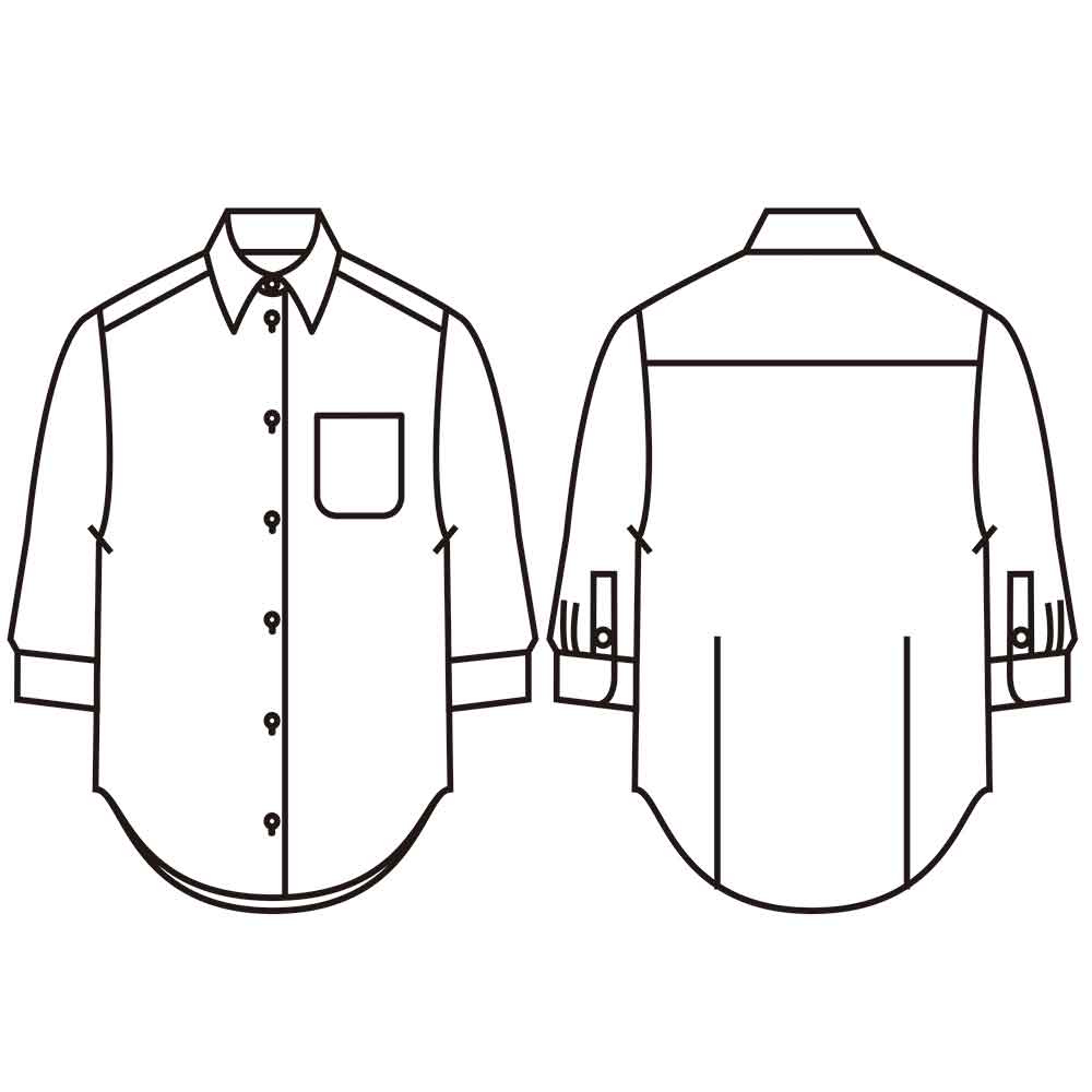 シャツ 七分袖 レディス 住商モンブランbf23 2の通販 飲食店ユニフォームの食べコレ