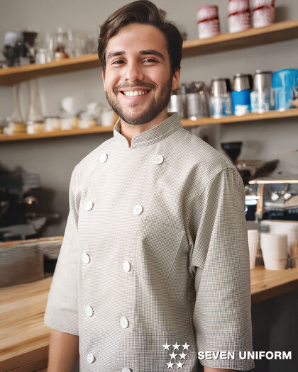 コックシャツ／七分袖BA1216