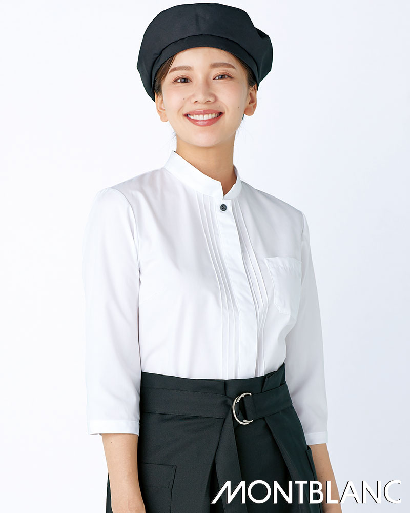 ピンタックシャツ（七分袖・レディス）住商モンブランPS2141-2の通販